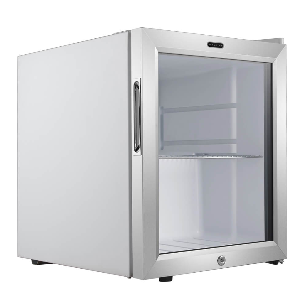 62 Can Capacity Stainless Steel Beverage Refrigerator with Lock Whynter BR-062WS White 