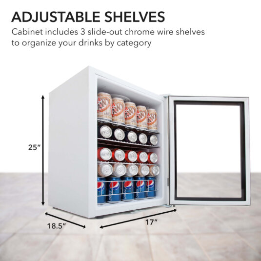 Sleek Glass Door Mini Fridge with Key Lock - Perfect for Wine, Beer, and  Beverages