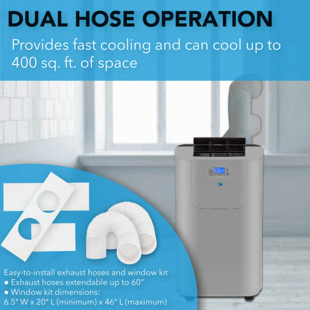 Whynter ARC122DS 12000 BTU Elite Dual Hose Portable Air