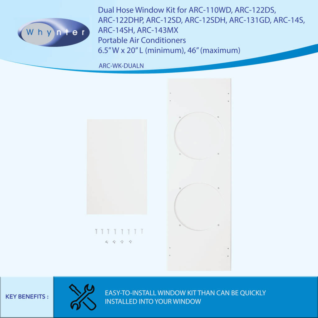 ARCWKDUALN Whynter Dual Hose Window Kit Whynter