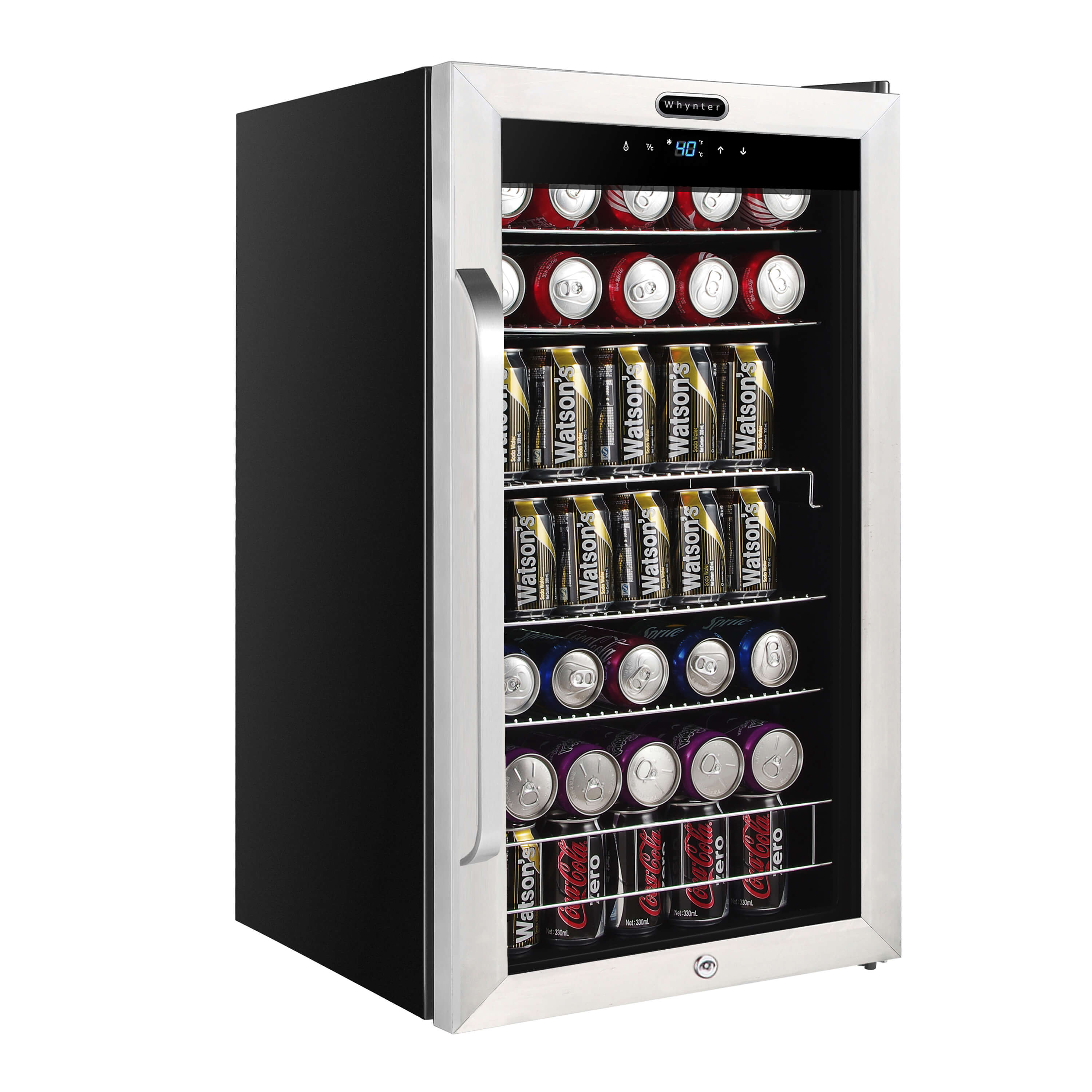 Whynter BR-1211DS Freestanding 121 Can Beverage Refrigerator with Digital Con 