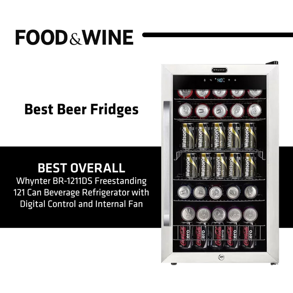 BR128WS Mini Fridge with Shelves 120Can Capacity Whynter