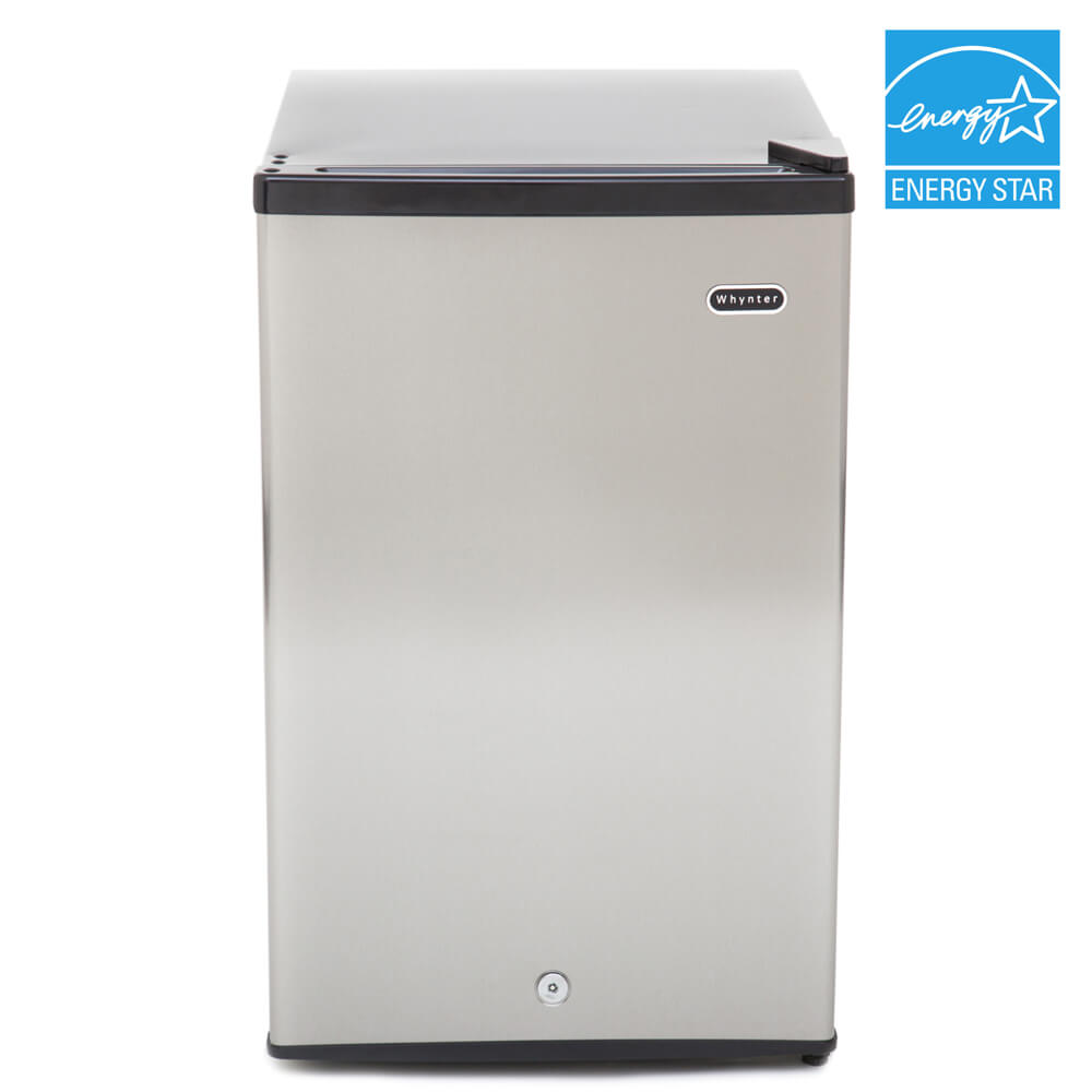 Locking Stainless Steel Mini Freezer, CUF-210SS