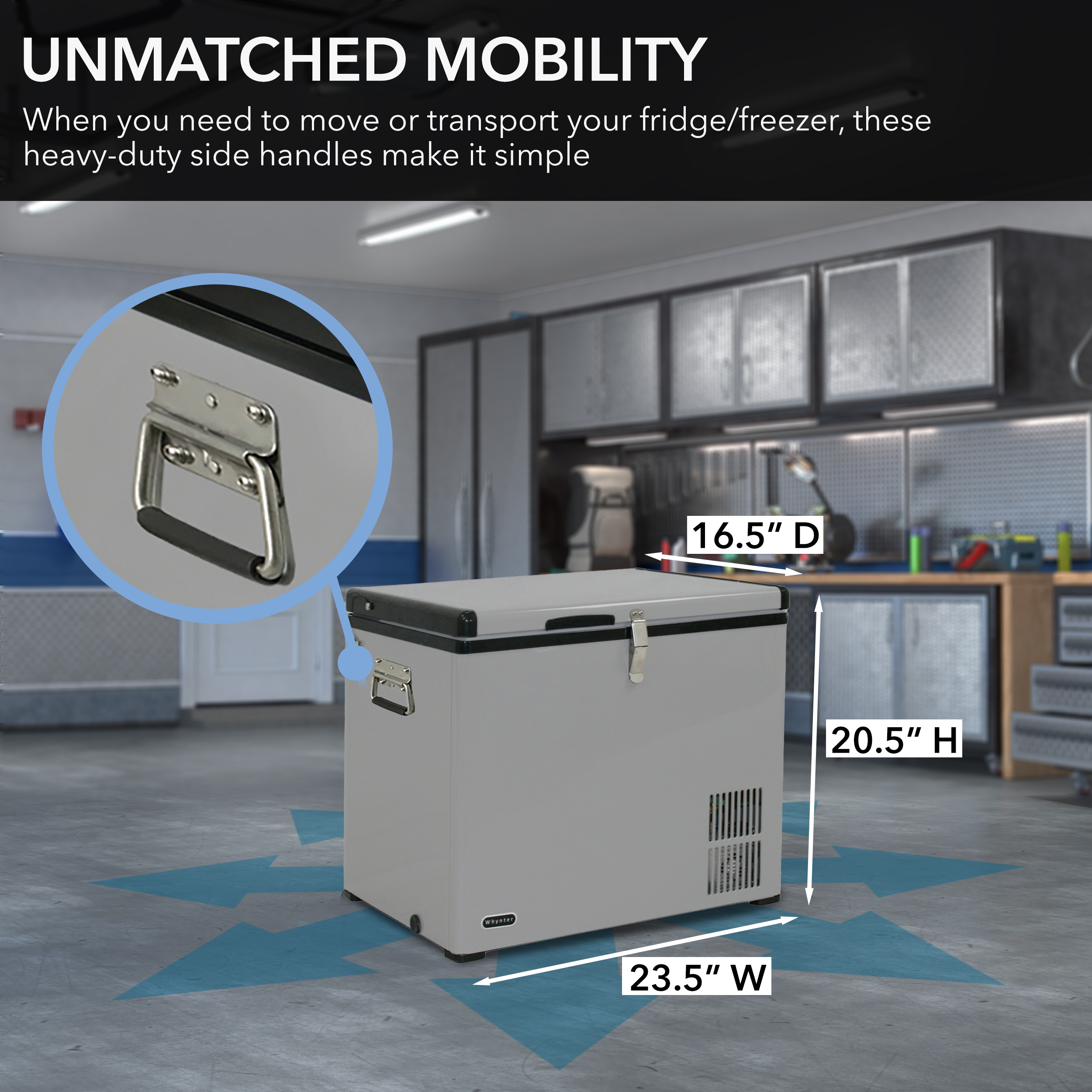 FM-45G 45 Quart Portable Fridge, Inventive Design