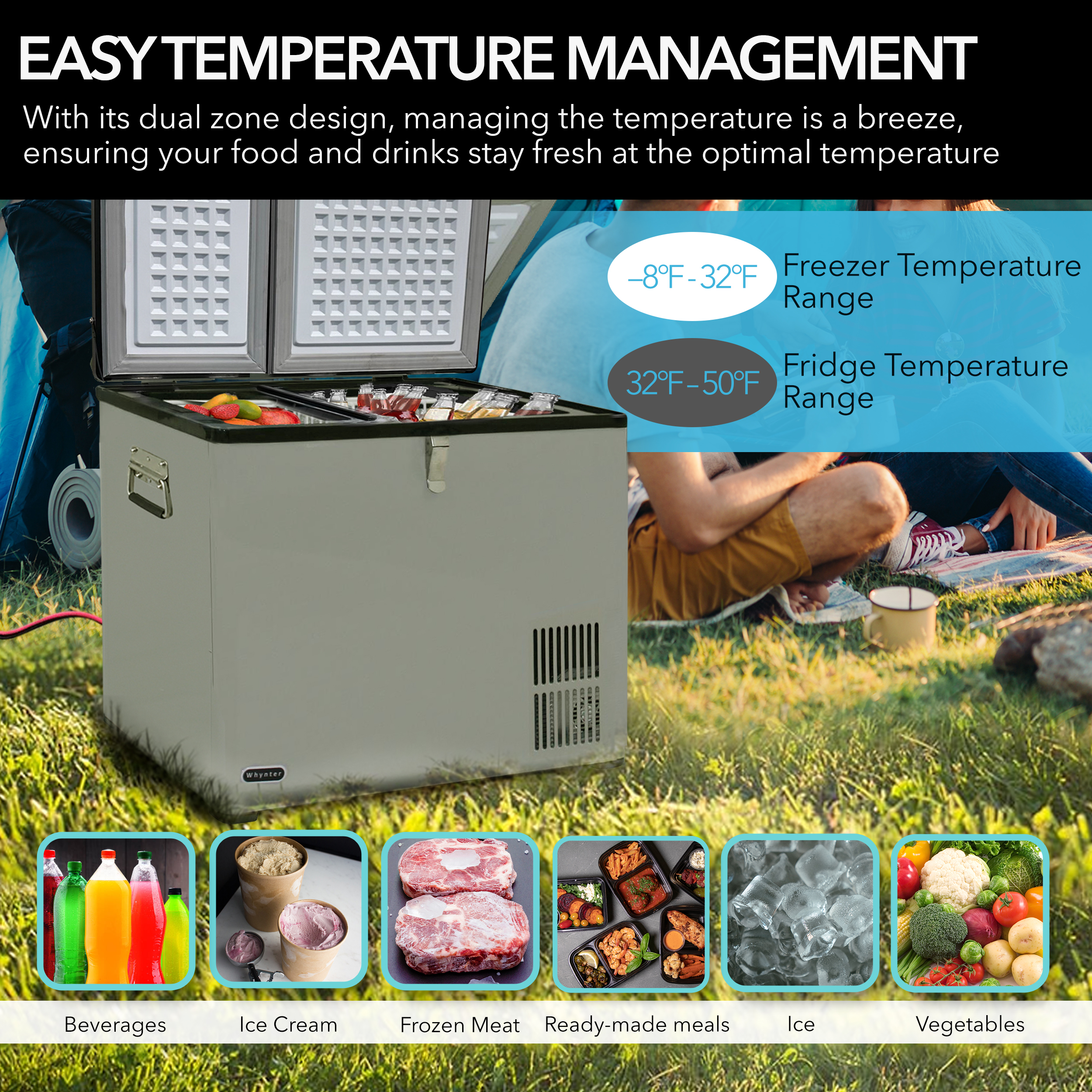 FM-62DZ 62 Quart Portable Freezer/Fridge Combo