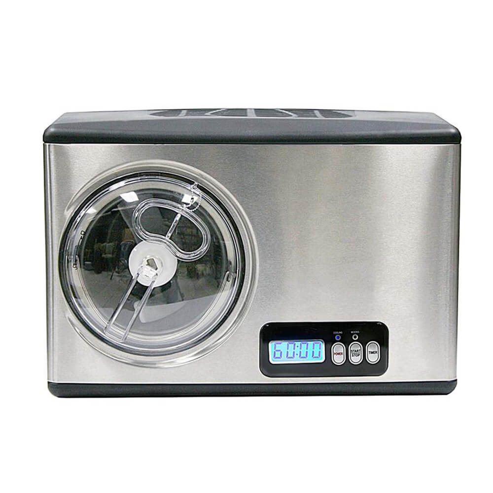 Whynter ICM-15LS Automatic Ice Cream Maker 1.6 Quart Capacity Stainless  Steel, with Built-in Compressor, no pre-Freezing, LCD Digital Display,  Timer