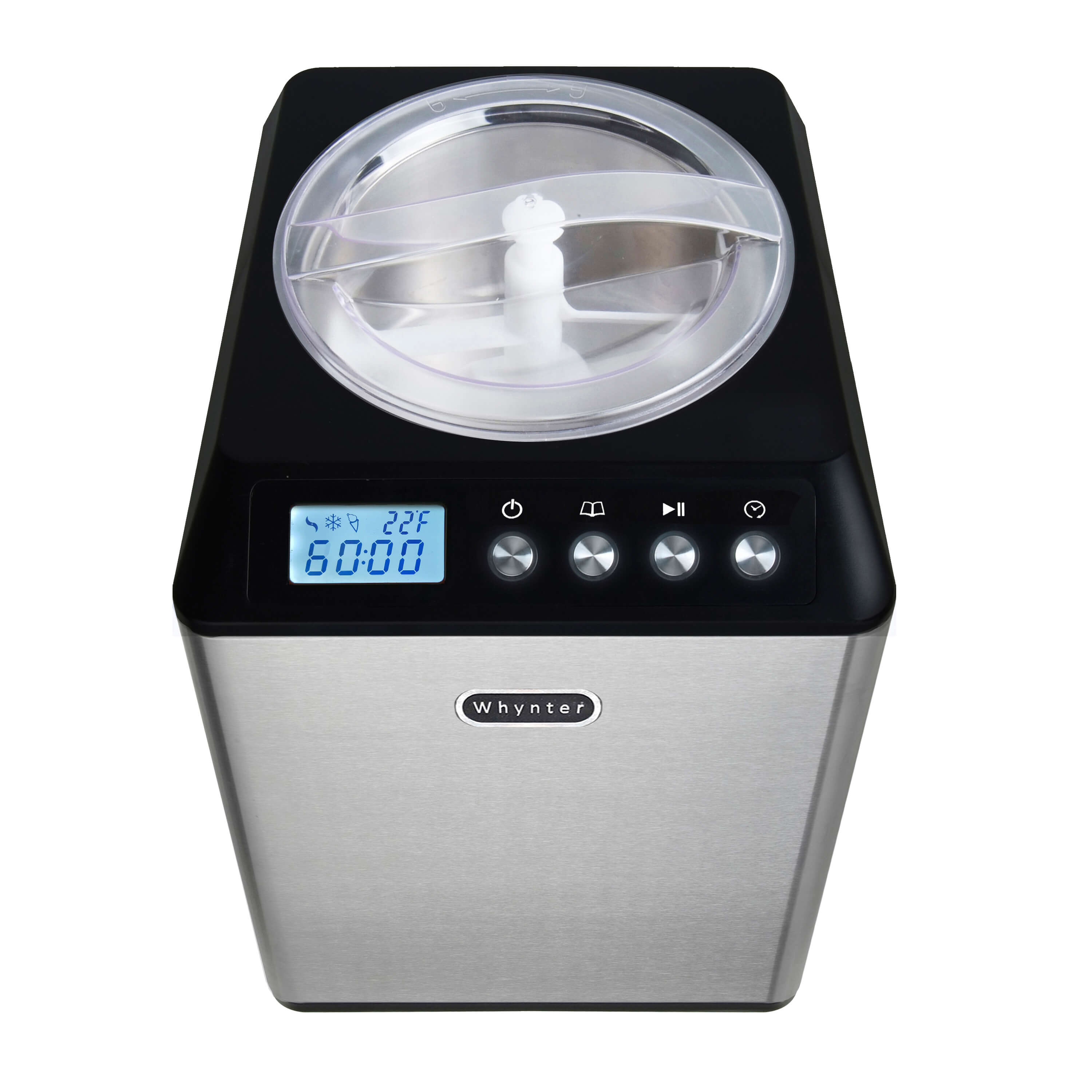 Whynter Ice Cream Maker, Stainless Steel, Overall Depth - Ice Machines: 11  ICM-200LS
