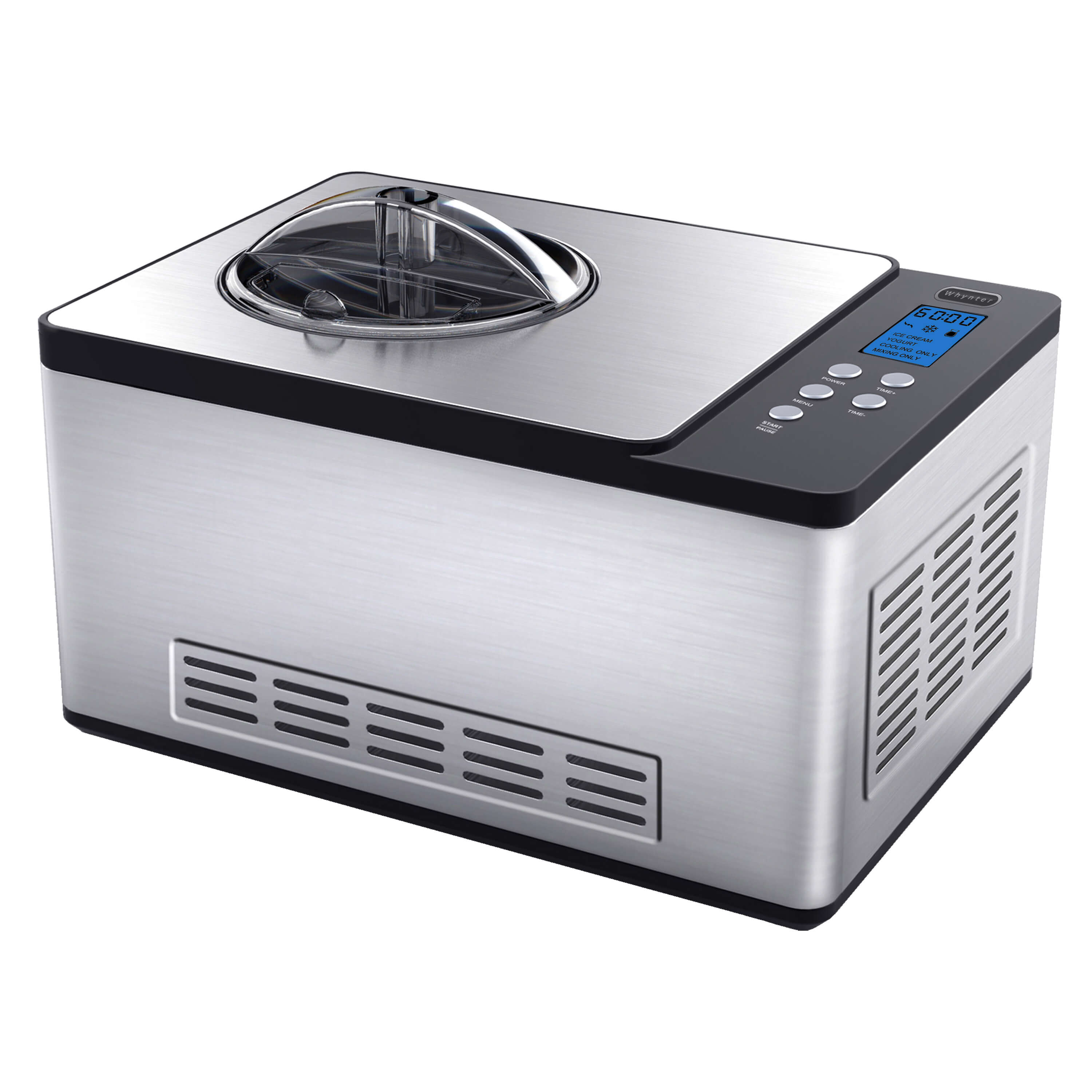 Ivation Automatic Ice Cream Maker Machine with Built-in Compressor - Stainless Steel
