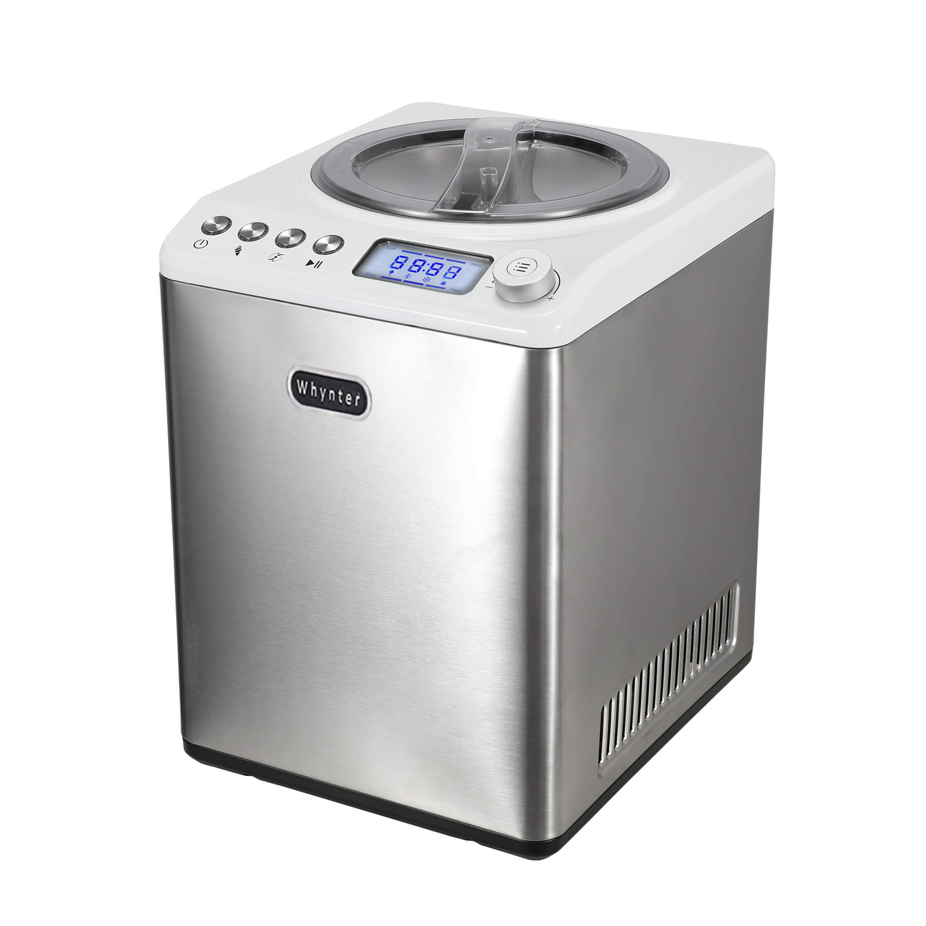 Whynter 180W 2.1-qt Ice Cream Maker, 110V-120V, Stainless Steel