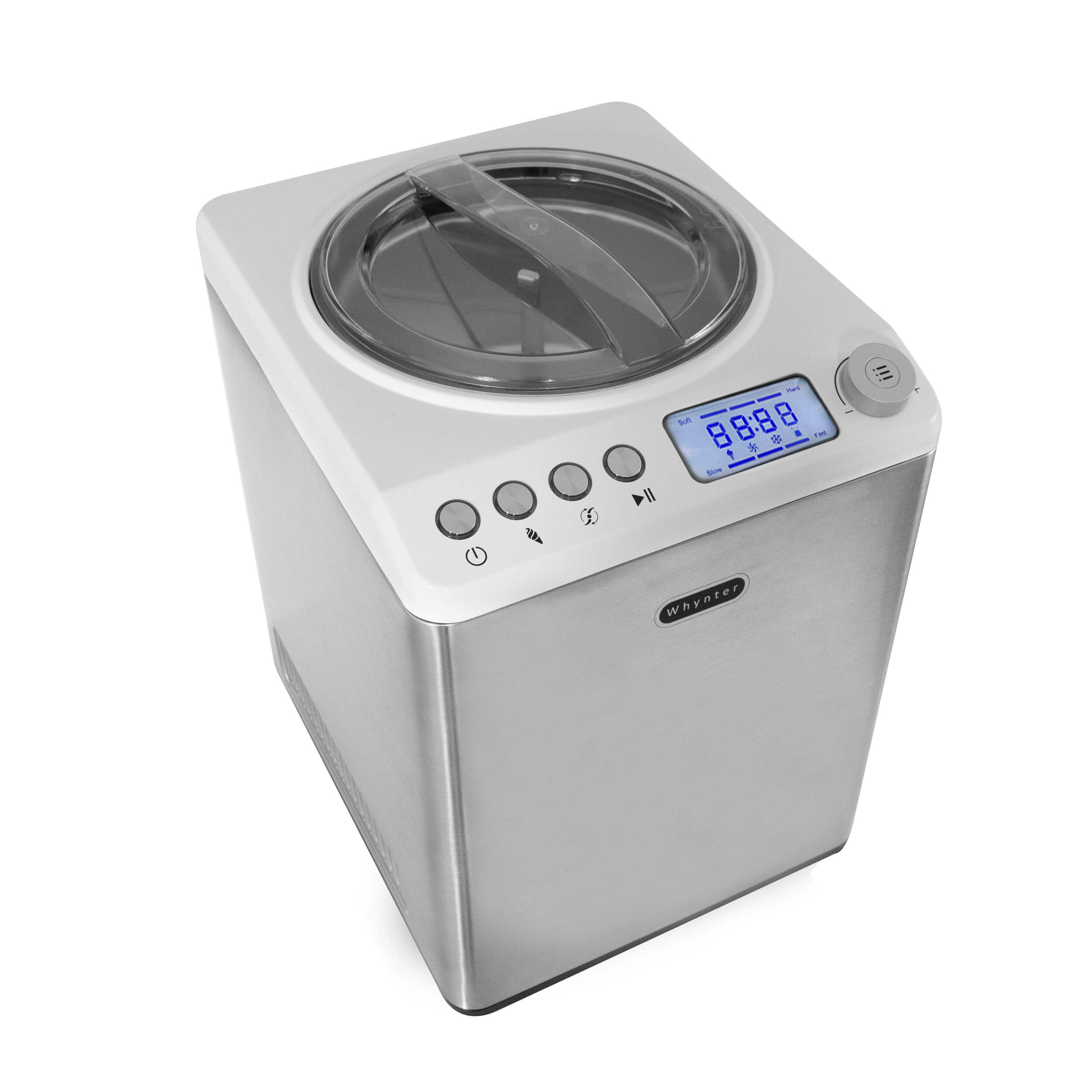 Whynter 180W 2.1-qt Ice Cream Maker, 110V-120V, Stainless Steel