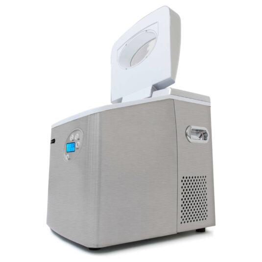 ... Ice Maker with 49lb Capacity Stainless Steel with Water Connection
