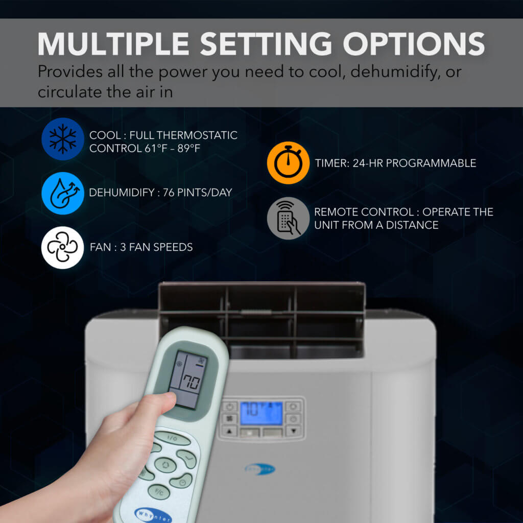 Whynter ARC122DS 12000 BTU Elite Dual Hose Portable Air