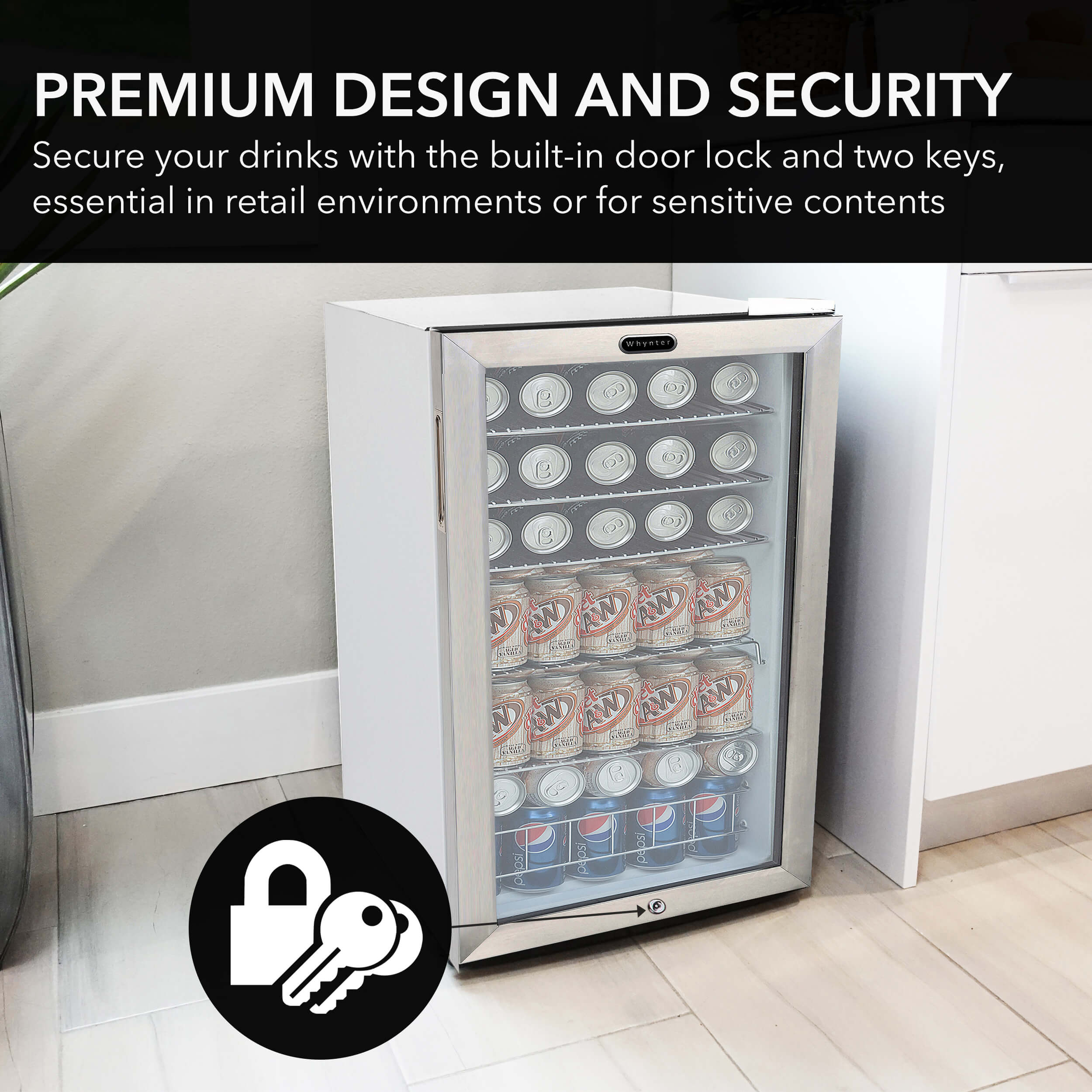 Stainless Steel Refrigerator Door Lock with Padlock - Secure Refrigerator 