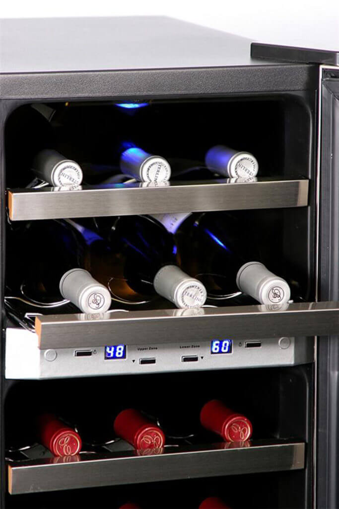 Dual Temp Zone 21 Bottle Wine Cooler WC211DA Whynter