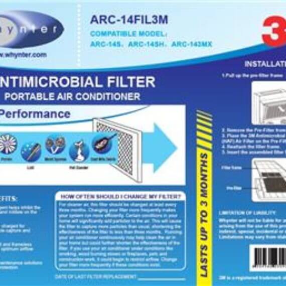 ARC143MX 3M™ Filter Dual Hose Air Conditioner Whynter