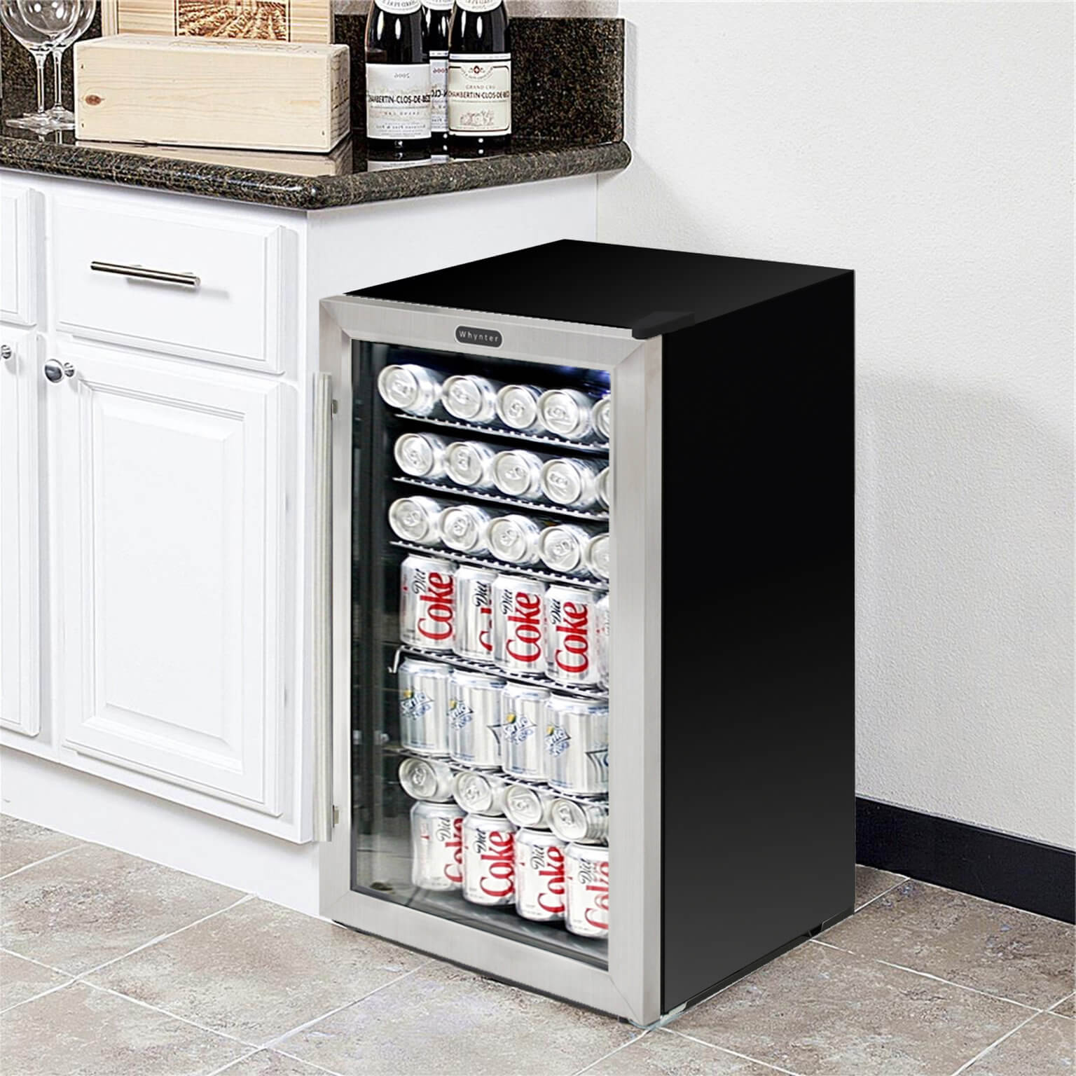 BR125SD Steel Small Beverage Cooler Fridge Whynter