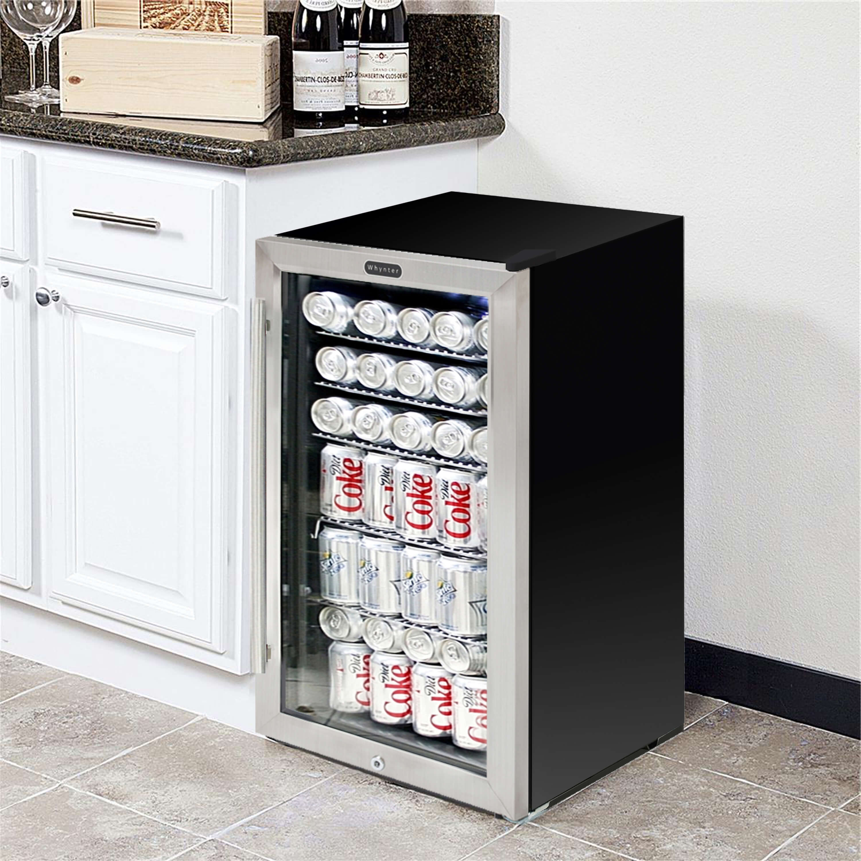 BR130SB Whynter Beverage Refrigerator with Internal Fan Stainless