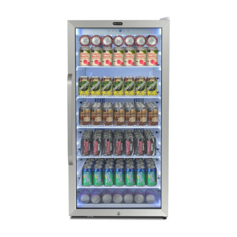 Stainless Steel Commercial Beverage Merchandiser Refrigerator