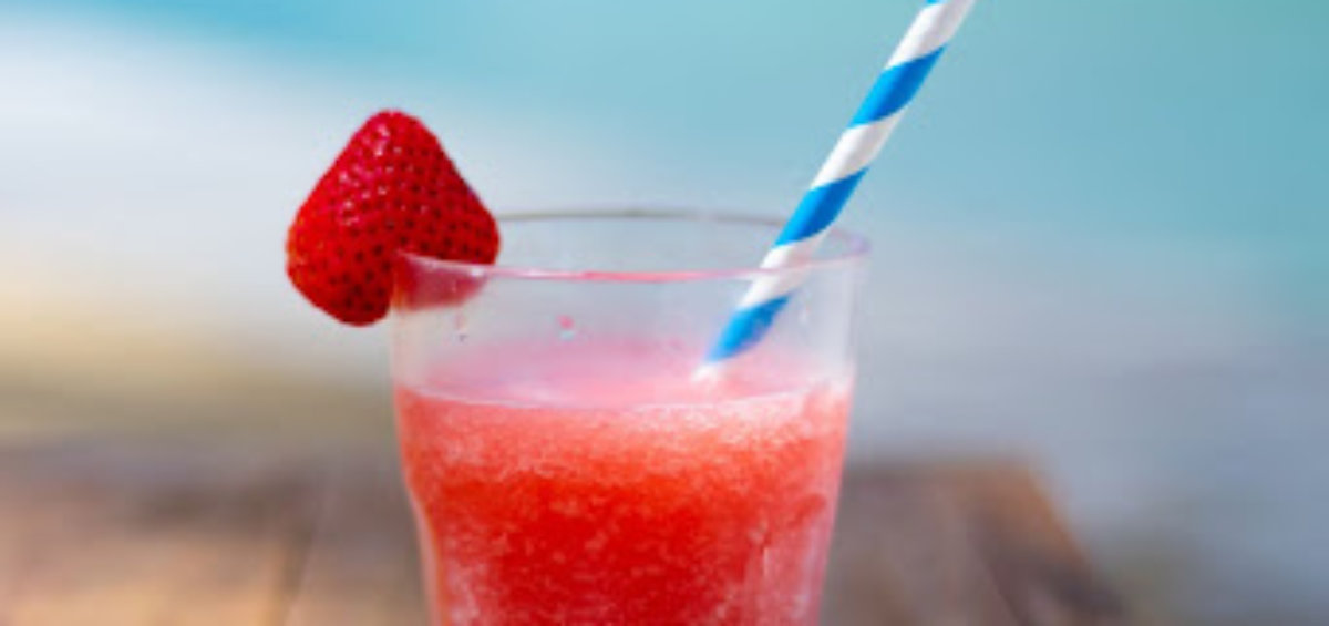 a homemade strawberry daiquiri