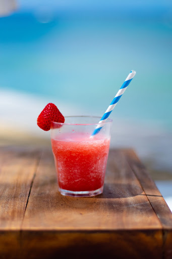 a homemade strawberry daiquiri